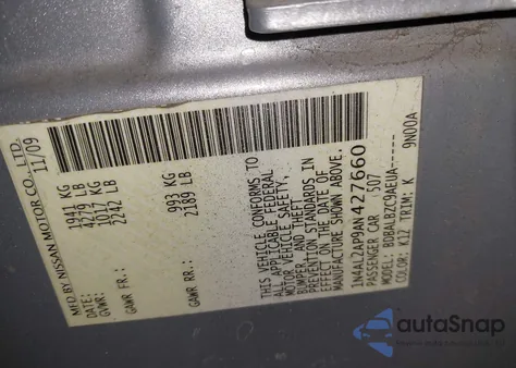 2010 Nissan Altima 2.5 S from USA, damaged, VIN 1N4AL2AP9AN427660